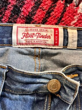 Mens Flint and Tinder Classic Light Blue Selvedge Jean MADE IN USA